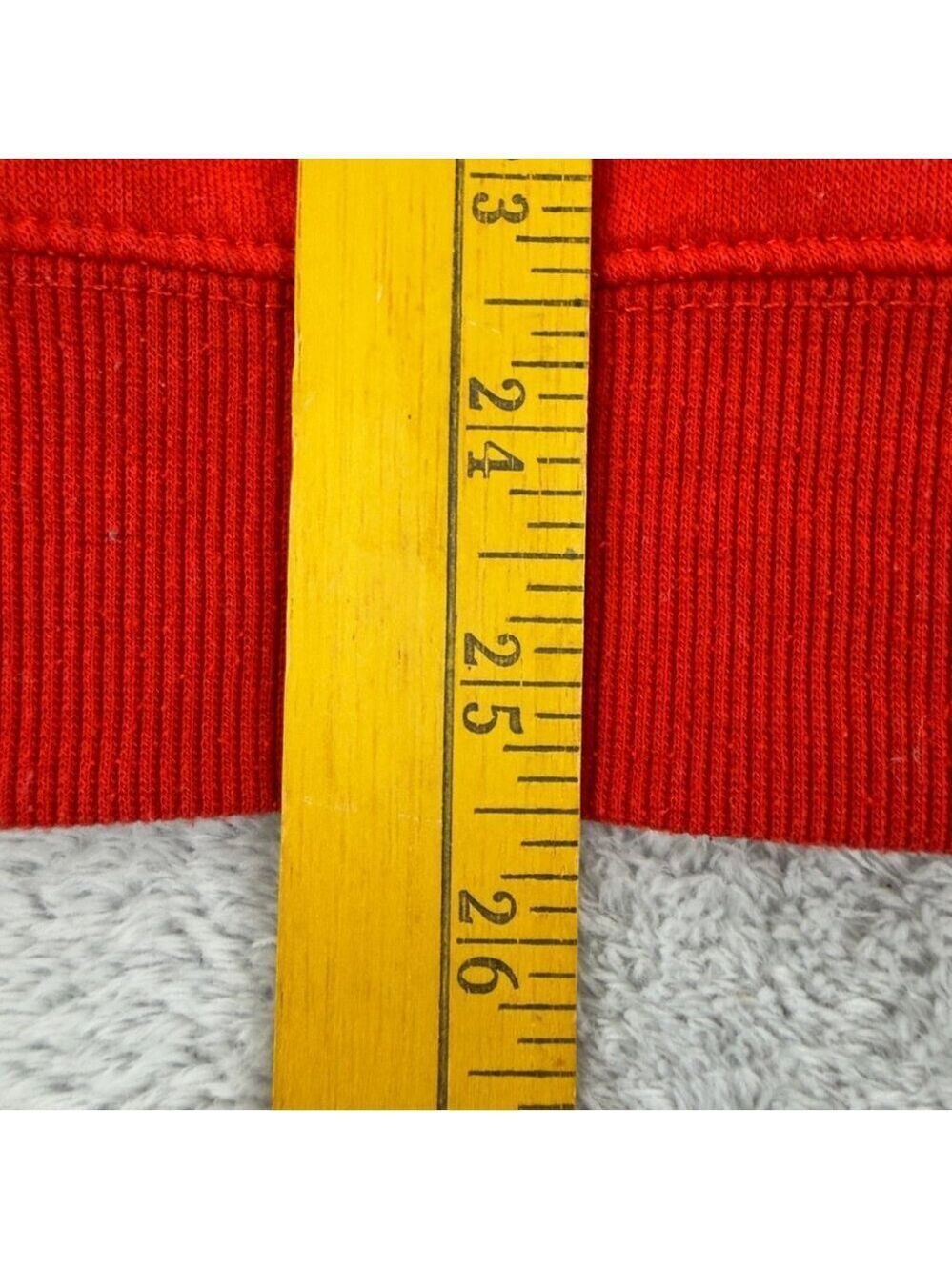Nike Rework Men's Size Large Red/Black Fleece Lined Crewneck Long Sleeve Sweater - Picture 8 of 8